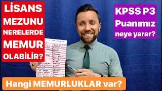 LİSANS MEZUNU NERELERDE GÖREV YAPABİLİR⁉️ ATANACAK MEMURLUKLAR