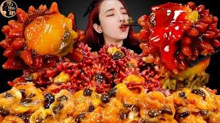 [Mukbang]지금이 제철 통영 깐멍게 & 활멍게 먹방!핵존맛탱Flower Sea Squirt Special Sea Food SPOON WORM ASMR | 쎄미