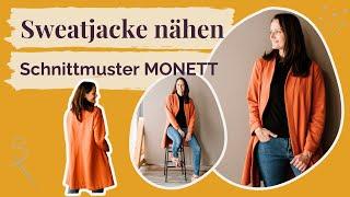 Sweatjacke nähen mit Schnittmuster MONETT