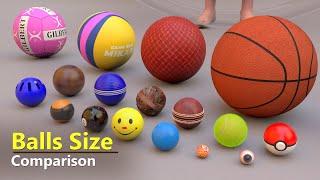 Balls Size Comparison in 3D | Databall