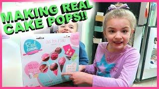 BAKING REAL ICE CREAM CONE CAKE POPS!!