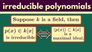 Abstract Algebra | Irreducible polynomials