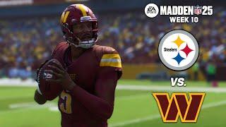 Pittsburgh Steelers vs. Washington Commanders | Week 10 Madden 25 Simulation