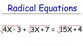 Radical Equations