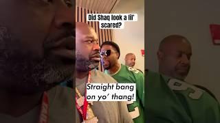 Shaq scared?!! #shaq #superbowl #kevinhart #viralvideos #marlonladd