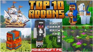 TOP 10 ADDONS for BEDROCK | MINECRAFT PE 1.21 #addons