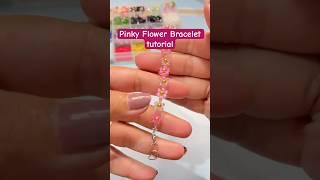 Pinky flower bracelet tutorial #shorts #tredingshorts #diy #craft #tutorial #jewelry