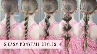 5 Amazing Ponytail Styles‍️ by SweetHearts Hair (SUPER EASY)