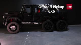 Toysly Black Offraod Pickup G63 6X6 Compatible with LEGO