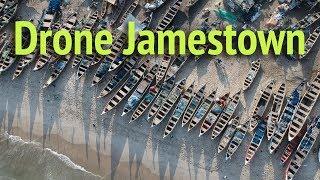 Drone Footage Of The Fishing Village Of Jamestown - Ghana