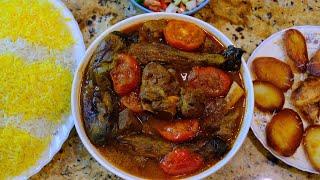 Khoresh Bademjan (Persian Eggplant Stew) - Cooking with Yousef