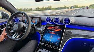 NEW 2025 Mercedes AMG CLE53 Coupe POV on the German Autobahn! Ultimate M4 Killer!