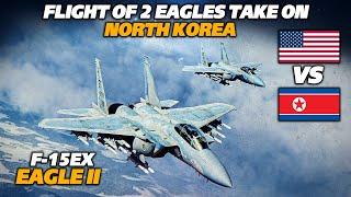 Flight of 2 F-15 EX Eagle II Take On North Korea | 2 vs 15 | Mig-29 | Digital Combat Simulator | DCS