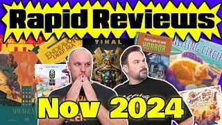 60 Game Reviews! 20 New Games! | Rapid Reviews November 2024