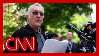 Robert De Niro spars with bystander during remarks outside Trump trial