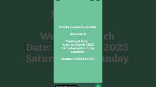Oracle Fusion Financials Training 2025 Oracle Fusion Financials Training