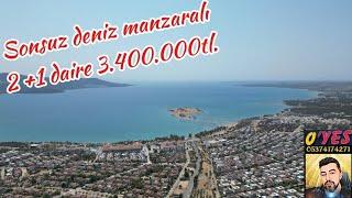 Didim Akbük'te sonsuz deniz manzaralı kelepir 2+1 havuzlu güvenlikli site'de daire 3.400.000 tl