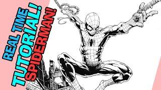 How To Draw David Finche's SPIDERMAN! *Real Time Draw Along!*