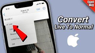 How to Convert Live Photo to Still on iPhone | live photo to photo