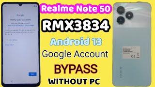 Realme RMX3834 Frp Bypass without PC/Realme Note 50 Google unlock/Realme note 50/3834 google unlock