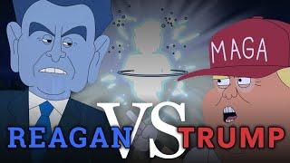 Reagan vs Trump Debate | Cartoon Rap Battle