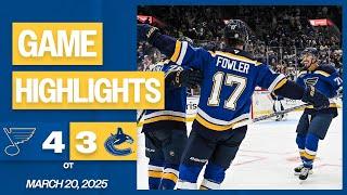 Game Highlights: Blues 4, Canucks 3 (OT)