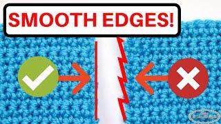 How to CROCHET SMOOTH EDGES for SC and HDC - Straight Edges