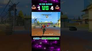 1 vs 4 In Br Rank  #1vs4 fullmapgameplay Garena Freefire solo vs squad #shorts #short #freefire