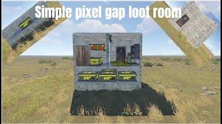 Rust: Simple Pixel Gap Loot Room: Rust Base Designs