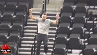 Steph Curry Climbs Up & Down The Clippers WALL At Intuit Dome. HoopJab NBA