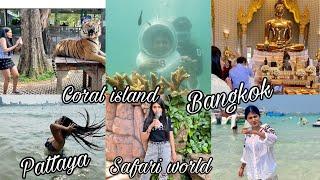 Bangkok Vlog | PATTAYA, CORAL ISLAND, TIGER PARK, CABRET SHOW, BANGKOK SHOPPING| Solo Trip