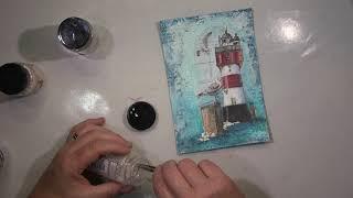 Maritime cardmaking with napkins