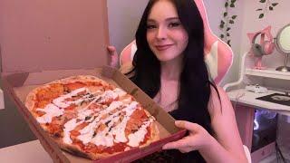 ASMR | My First Mukbang! | Pizza & Rambling