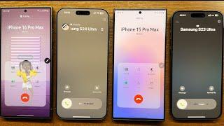 Samsung S24 Ultra vs iPhone 16 Pro Max + S23U vs 15 PM WhatsApp & Signal Outgoing & Incoming Calls