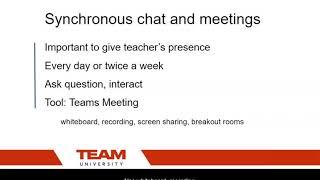 Synchronous chat and meetings