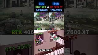 RTX 4060 vs RX 7600 XT #pc #pcbuilding #amd #gaming #gamingpc #gpu #graphicscard #cpu #nvidia #intel
