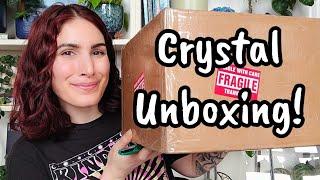 Huge Crystal Haul!! ️🩷 unboxing some beautiful towers & palm stones from Plant Story!!