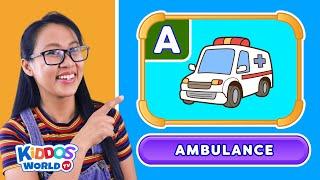 Learning About ABC Vehicles from A-Z | Types of Transportation Names and Sounds Alphabet