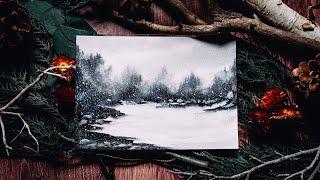 Create a Breathtaking Moody Winter Scene with Watercolor!