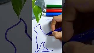 one line art#short #youtubeshorts #komal art and craft //please like &  subscribe