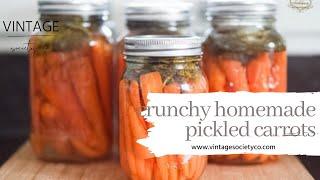 Crunchy Homemade Pickled Carrots