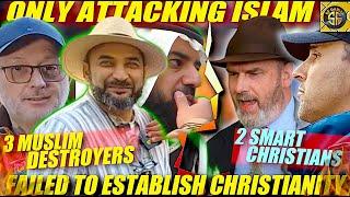 ONLY ATTACKING ISLAM! 2 CHRISTIANS Vs 3 MUSLIMS| SPEAKERS CORNER