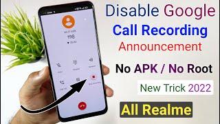 How to Disable Call Recording Announcement in All Realme & Android Devices, Call Recording Problem