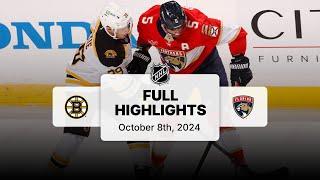 Bruins at Panthers | October 08, 2024 | NHL Full Game Highlights