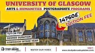 University Of Glasgow Arts & Humanities Postgraduate Programs