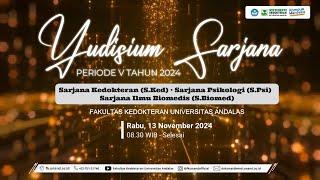 Yudisium Sarjana Periode V Tahun 2024 Fakultas Kedokteran Universitas Andalas