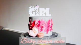 It's a Girl cake/ Baby shower cake/ Baby Girl cake/ Welcoming Baby Girl cake Tutorial