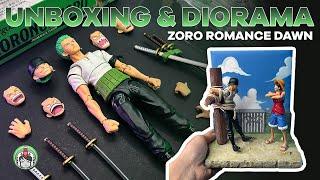 Luffy & Zoro 1st MEETING DIORAMA  S.H.Figuarts Zoro Romance Dawn | Speed Unboxing | ASMR | One Piece