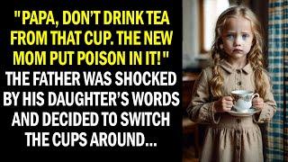 "Papa, don’t drink tea from that cup; the new mom put poison in it." The father was shocked...