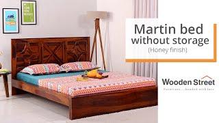 Storage Less Bed: Martin Bed without Storage By Wooden Street